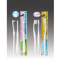 Plasdent IMPLANT & SURGERY SOFT TOOTHBRUSH, COMPACT HEAD, White color, 12 Brushes/Box